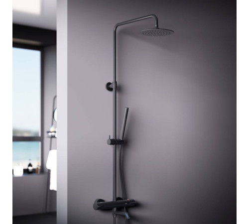 Душевая система Damixa Scandinavian Pure с термостатом черный матовый 936810300