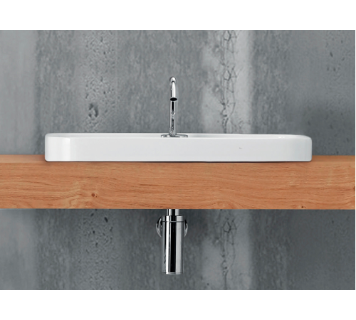 Раковина встраиваемая сверху Kerasan Tribeca 60х43 см 1 отверстие белый 514201