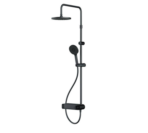 Душевая система AM.PM X-Joy со смесителем-полкой черный матовый F0785A622