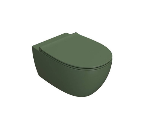 Унитаз подвесной Globo 4ALL безободковый 54х36 см цвет Felce MDS03.FE