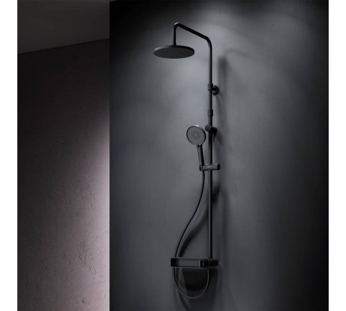 Душевая система AM.PM X-Joy со смесителем-полкой черный матовый F0785A622