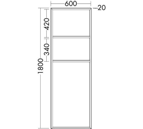 Стеллаж для полотенец Burgbad Coco 60x180 см черный HHRE002