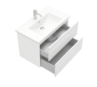 Тумба под раковину подвесная Laparet ATLAS 80 для раковины Creavit Su 80 белый матовый LA-WCAB-80-122