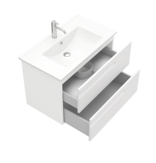 Тумба под раковину подвесная Laparet ATLAS 80 для раковины Creavit Su 80 белый матовый LA-WCAB-80-122