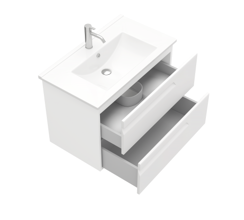 Тумба под раковину подвесная Laparet ATLAS 80 для раковины Creavit Su 80 белый матовый LA-WCAB-80-122