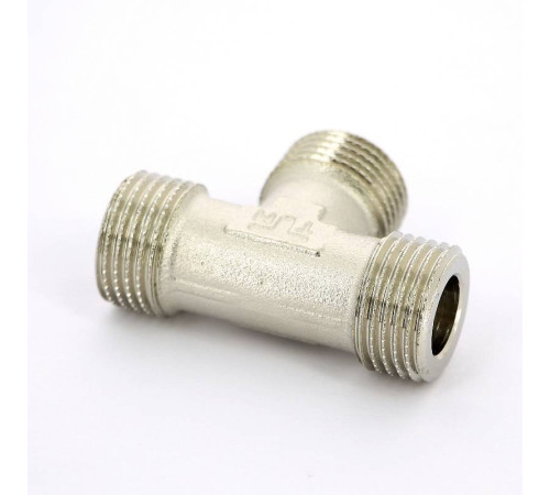 Тройник с наружной резьбой Tiemme 1/2 никелированный 1500233