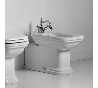 Биде напольное Kerasan Waldorf Prolongato 65х37 см 1 отверстие белый хром 4120K1bi/cr*1 / 760390