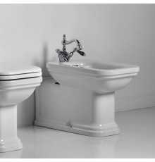 Биде напольное Kerasan Waldorf Prolongato 65х37 см 1 отверстие белый хром 4120K1bi/cr*1 / 760390