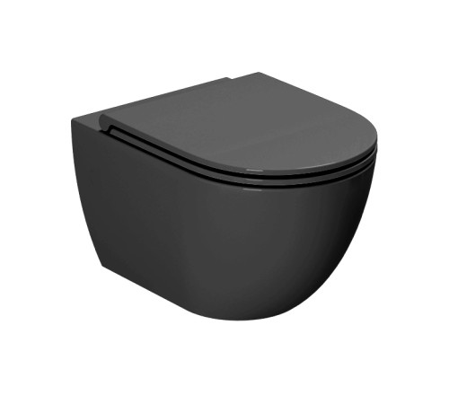 Унитаз подвесной безободковый Azzurra Comoda 51.5x36 см Carbone CMVCSPE00000CA