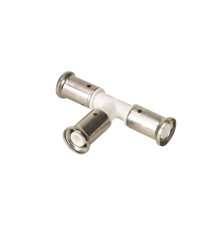 Тройник равнопроходный пресс HENCO PVDF белый 26x26x26 мм 9PKW-262626