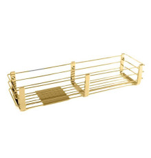 Полка двойная Colombo Design Complementi 44x11 см PVD золото матовое B9633.OM