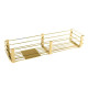 Полка двойная Colombo Design Complementi 44x11 см PVD золото матовое B9633.OM