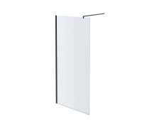 Душевая перегородка Aquanet Walk In WIW 10020BL 1000x2000 мм с держателем черный профиль AQ WIW 10020BL