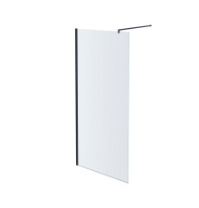 Душевая перегородка Aquanet Walk In WIW 10020BL 1000x2000 мм с держателем черный профиль AQ WIW 10020BL