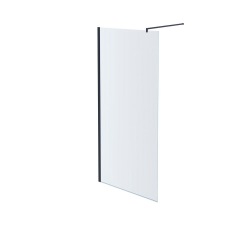 Душевая перегородка Aquanet Walk In WIW 10020BL 1000x2000 мм с держателем черный профиль AQ WIW 10020BL