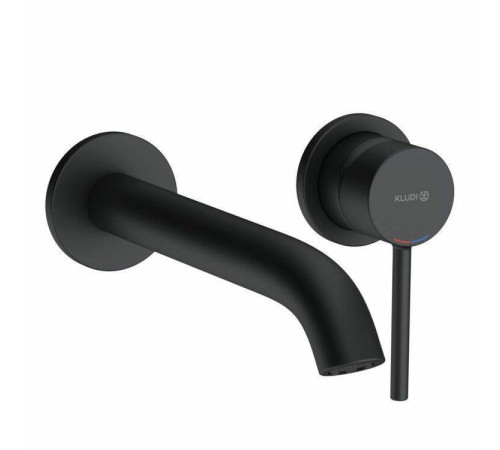 Смеситель для раковины Kludi BOZZ M однорычажный с донным клапаном черный матовый 382453976