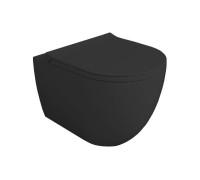 Унитаз подвесной Simas Vignoni Rimless со звукоизоляцией 37х48 см черный матовый VI28 nero matt
