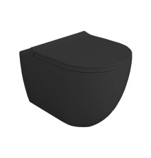 Унитаз подвесной Simas Vignoni Rimless со звукоизоляцией 37х48 см черный матовый VI28 nero matt