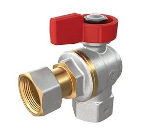 Кран шаровой Giacomini R781P 1/2 В-В угловой с накидной гайкой для котлов и счетчиков R781PX013