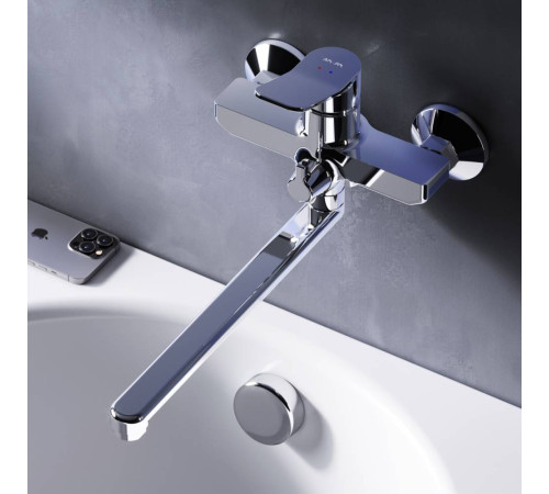 Смеситель для ванны и душа AM.PM X-Joy с длинным изливом F85A90000