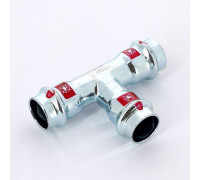 Тройник пресс Viega Prestabo оцинкованная сталь 18 мм 558628