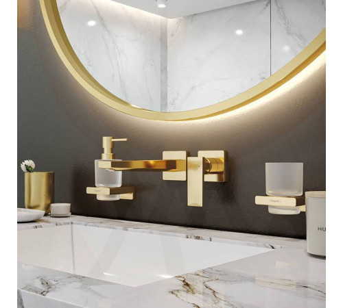 Диспенсер для жидкого мыла Hansgrohe AddStoris полированное золото 41745990