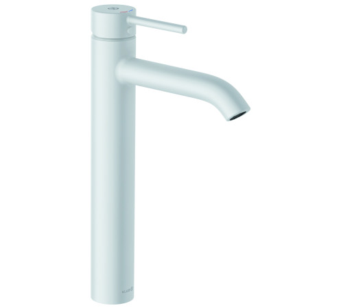 Смеситель для раковины Kludi Bozz высокий 240 мм гладкий корпус белый матовый 382865376