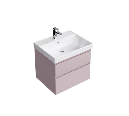 Тумба подвесная Kerama Marazzi Cubo 60 см с ящиками мальва матовая CUB.60.2\MAL