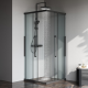 Душевое ограждение AM.PM Func 90x90 см профиль черный стекло прозрачное W84G-403-9090-BT