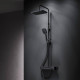 Душевая система с термостатом и смесителем-полкой для ванны AM.PM Func матовый черный F078F322