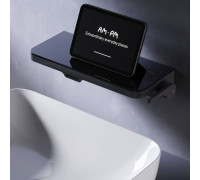 Смеситель для раковины встраиваемый AM.PM Func с полкой и каскадным изливом черный матовый F8F72722