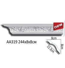 Карниз потолочный Perfect AA319 полиуретановый с рисунком AA319