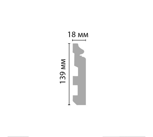 Плинтус напольный DECOMASTER A118 139х18х2000 мм A118