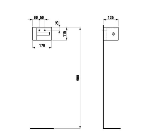 Держатель для туалетной бумаги Laufen Val Dx белый 8.7228.0.000.000.1