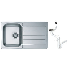 Мойка кухонная Alveus Line 20 860х500х160 мм оборачиваемая с сифоном 1065560