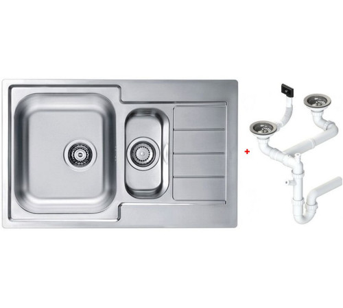 Мойка кухонная Alveus Line 70 790х500х160 мм оборачиваемая с сифоном 1065684