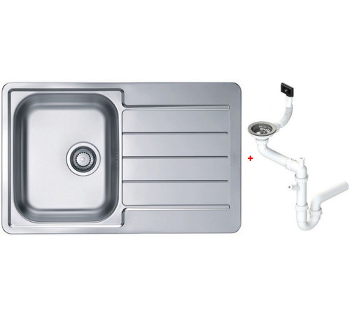 Мойка кухонная Alveus Line 80 790х500х160 мм оборачиваемая с сифоном 1066750