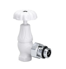 Клапан радиаторный угловой SR Rubinetterie Floral Old Style 1/2 белый 0337-1500VC0A