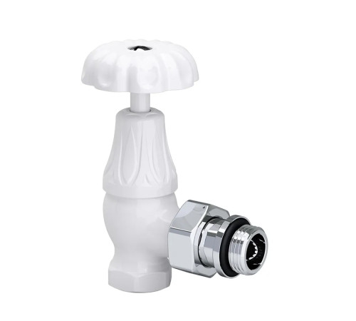 Клапан радиаторный угловой SR Rubinetterie Floral Old Style 1/2 белый 0337-1500VC0A