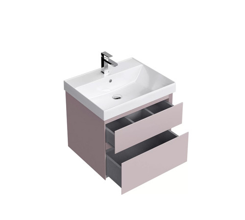 Тумба подвесная Kerama Marazzi Cubo 60 см с ящиками мальва матовая CUB.60.2\MAL