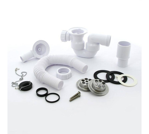 Слив-перелив для ванны McAlpine раздвижной L380-700 мм с пробкой и цепочкой MRB1-EX