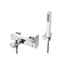 Смеситель для ванны и душа Gattoni Kubic с ручной лейкой хром глянцевый 2500/25C0