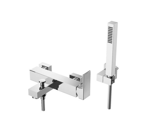 Смеситель для ванны и душа Gattoni Kubic с ручной лейкой хром глянцевый 2500/25C0