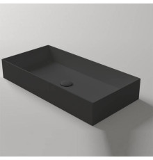 Раковина накладная Simas Agile 80х40 см без отверстий без перелива черный матовый AG80 Nero Matt