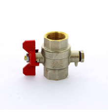 Кран шаровой Tiemme ВВ 3/4 дюйма с отверстием для термометра 2980001