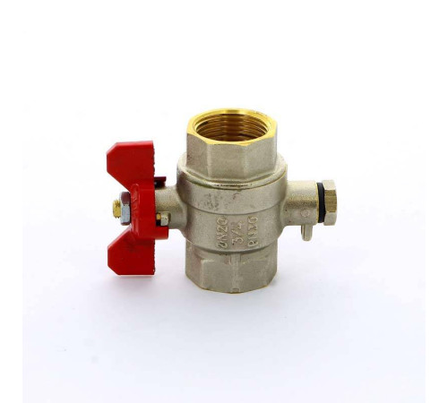 Кран шаровой Tiemme ВВ 3/4 дюйма с отверстием для термометра 2980001