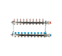 Распределительный коллектор REHAU HKV-D на 10 контуров нержавеющая сталь 12081011002