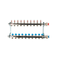 Распределительный коллектор REHAU HKV-D на 10 контуров нержавеющая сталь 12081011002