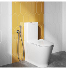 Унитаз-моноблок Kerama Marazzi Plaza Modern 35x70 см безободковый белый глянцевый PLMR.wc.01/PLMR.cis.01