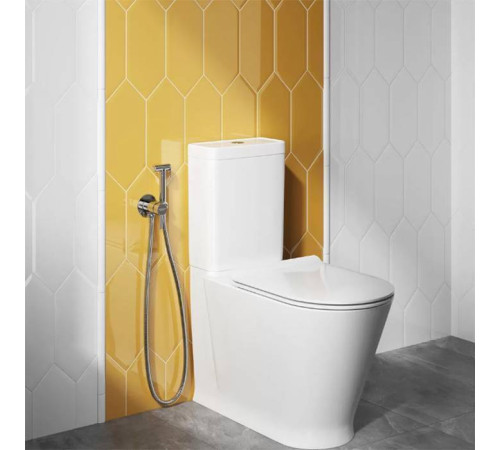 Унитаз-моноблок Kerama Marazzi Plaza Modern 35x70 см безободковый белый глянцевый PLMR.wc.01/PLMR.cis.01